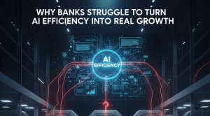 Why Banks Struggle to Turn AI Efficiency into Real Growth